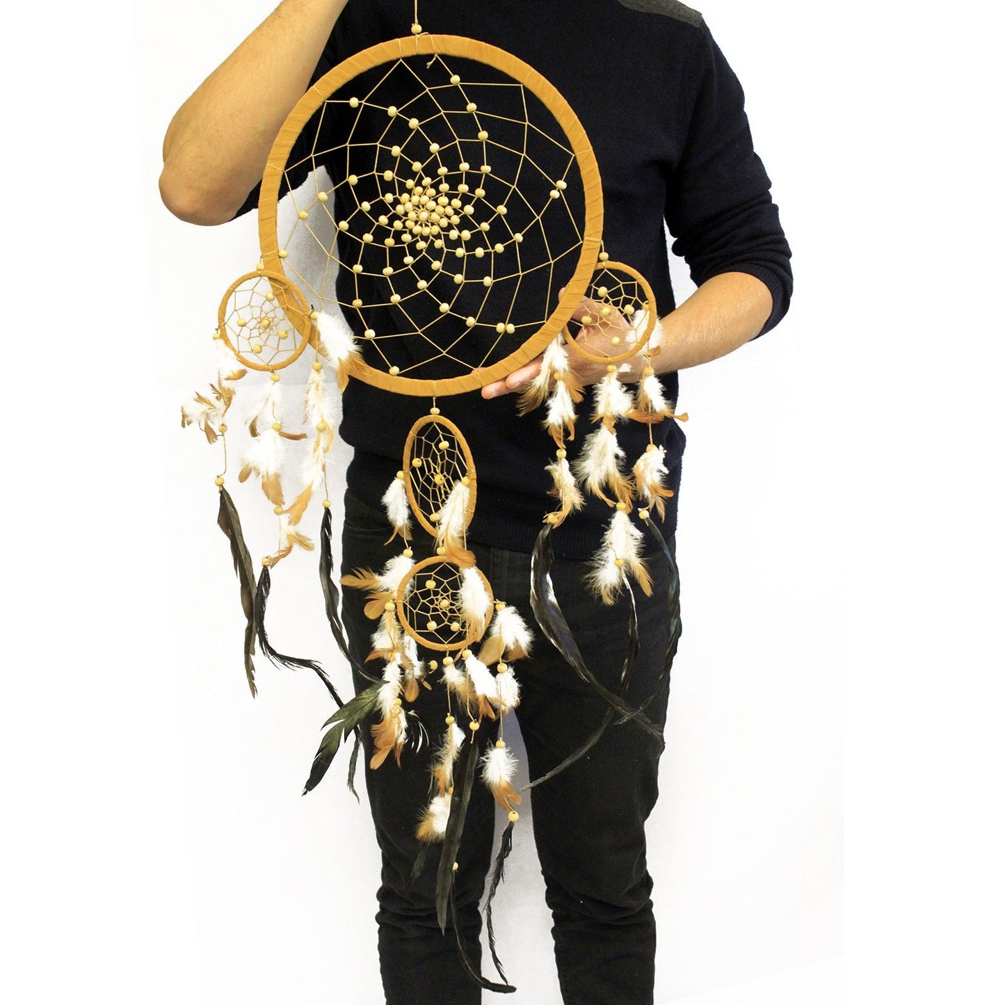 Bali Dreamcatchers - XLarge Round - Cream/Coffee/Choc