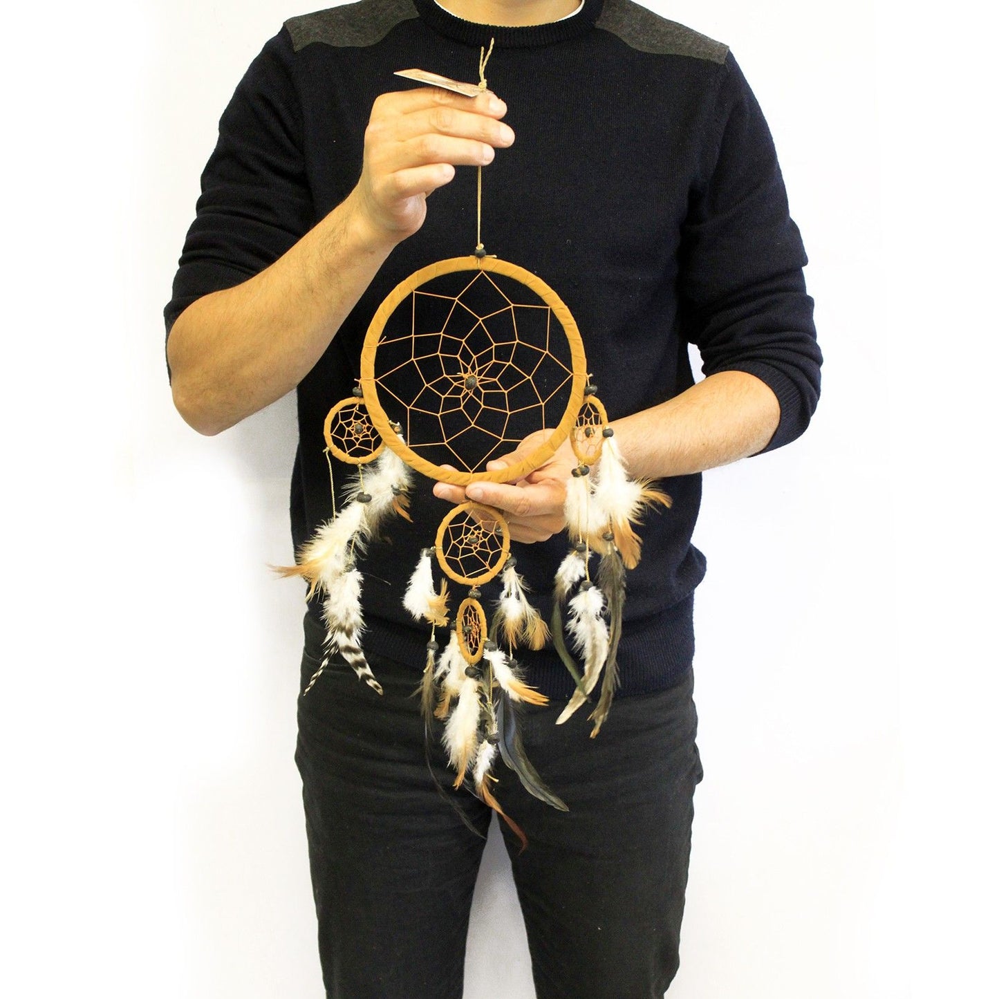 Bali Dreamcatchers - Large Round - Cream/Coffee/Choc