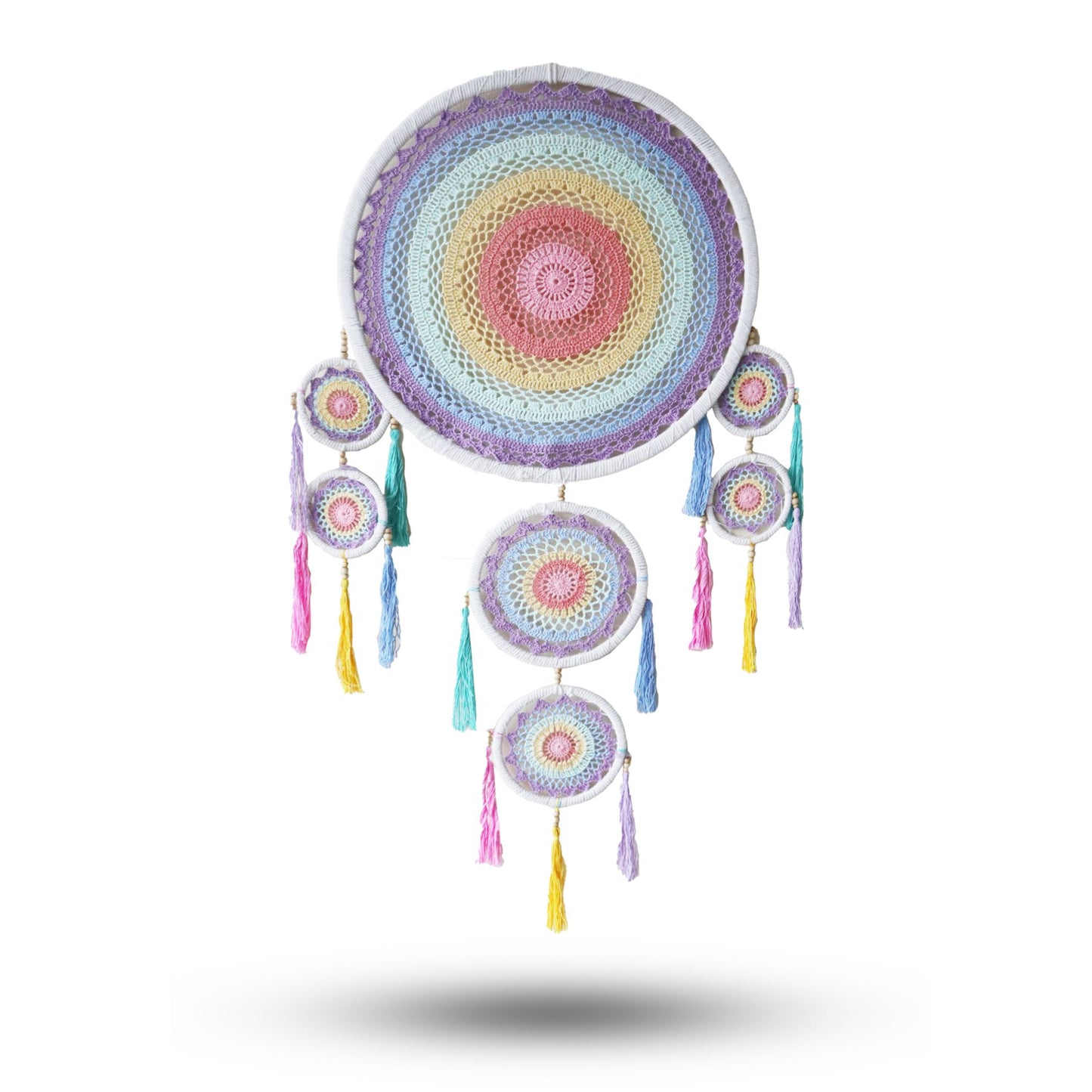 Large Dreamcatcher (55cm) - Pastel Rainbow